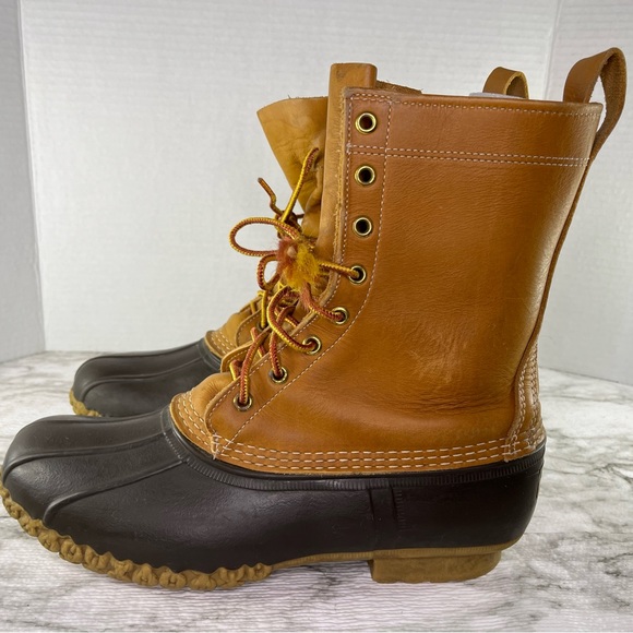 LL Bean Boots Men’s 9 M Brown Duck Waterproof Trail Hunting Outdoor Maine USA - Picture 4 of 8